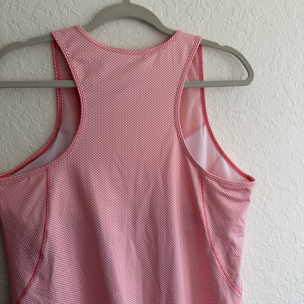 Lucky in Love Pink Mesh Panel Athletic Tank Top - Picture 5 of 9